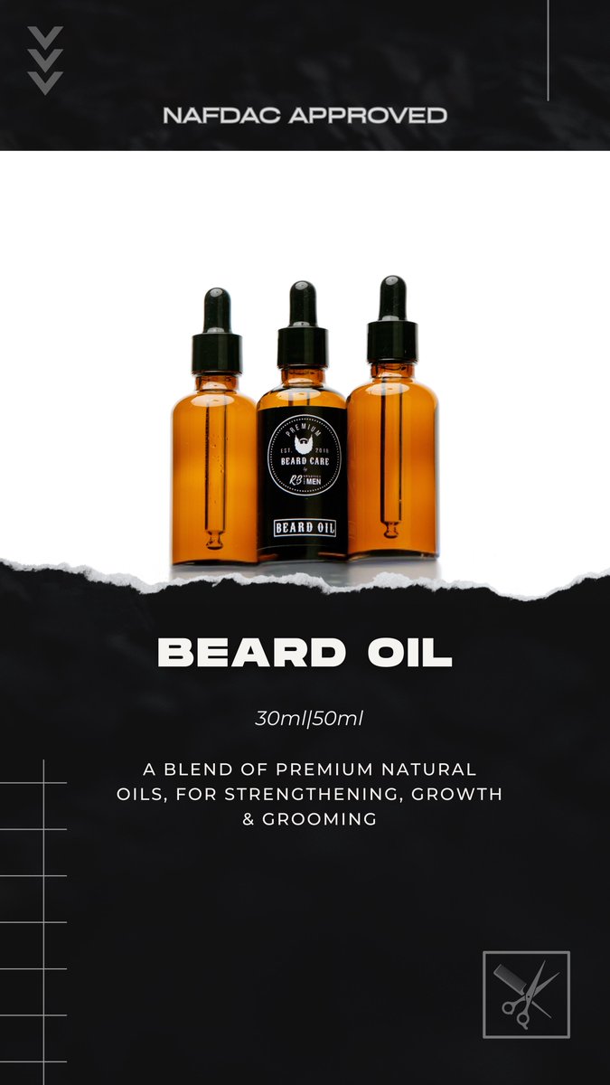 rborganicsmen's tweet image. Keep your beard nourished and healthy with our NAFDAC-certified natural beard oil, made from 100% pure ingredients

30ml N8,000
50ml N12,000