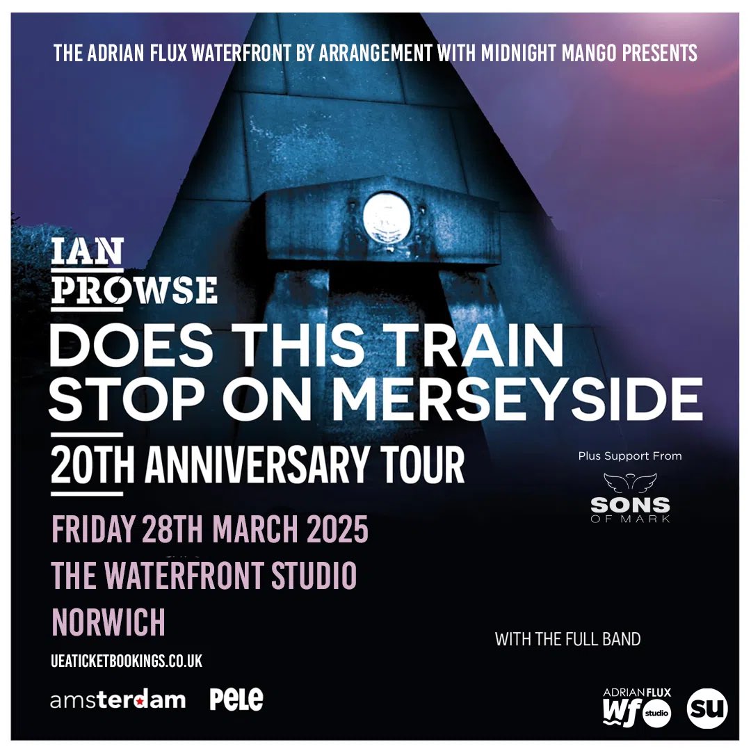 Ian Prowse (@ianprowse) on Twitter photo Our first EVER full band East Anglia show is coming up this Friday at <a href="/WaterfrontNR1/">The Adrian Flux Waterfront</a>
Who knows if it’ll ever happen again so we’re really gonna sock it to ya.
❤️💛💚💙
Get yer tickets here: ueaticketbookings.co.uk/event/ian-prow… Our first EVER full band East Anglia show is coming up this Friday at <a href="/WaterfrontNR1/">The Adrian Flux Waterfront</a>
Who knows if it’ll ever happen again so we’re really gonna sock it to ya.
❤️💛💚💙
Get yer tickets here: ueaticketbookings.co.uk/event/ian-prow…