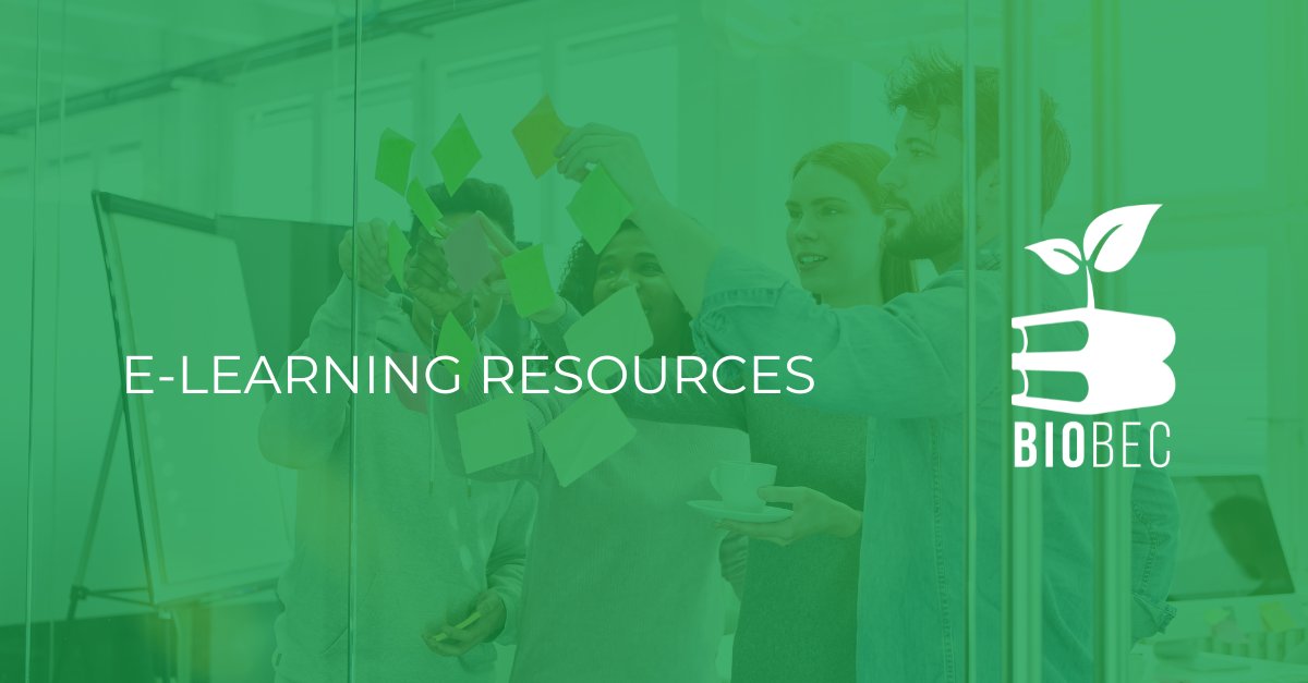 BIOSPARK_eu's tweet photo. At BIObec we have developed a range of e-learning resources that you can still explore on our website:
 
 🟢Bio-based Education Centres (BBECs) map
 🟢Interviews
 🟢Workshops
 🟢Webinars and more!

https://t.co/zmnhz0Bwxo https://t.co/YlkgCN2c0V