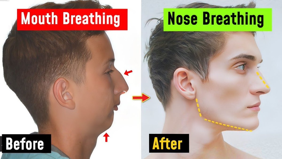 71% of adults are mouth breathers.

&amp; they have no idea they're doing it.

The worst part?

It's destroying their:

• Sleep
• Energy
• Brain function

Here's everything you need to know about mouth breathing (&amp; how to stop doing it):