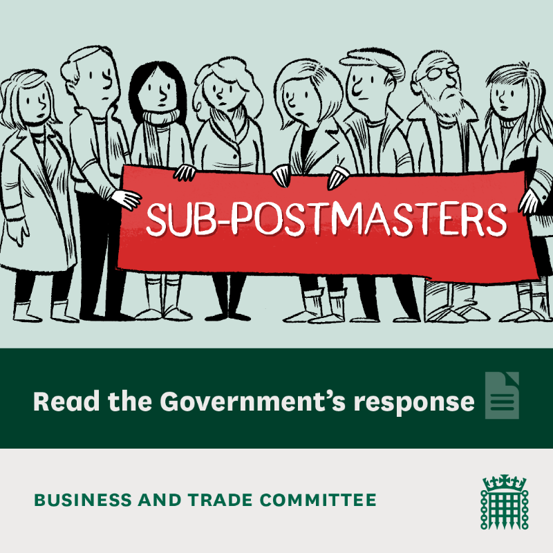 CommonsBTC's tweet photo. We're calling on the Government to rethink its response to our report on the road to achieving justice and redress for victims of the Post Office Horizon IT scandal.
We're asking @biztradegovuk to reconsider and resubmit its response.
Learn more ๐