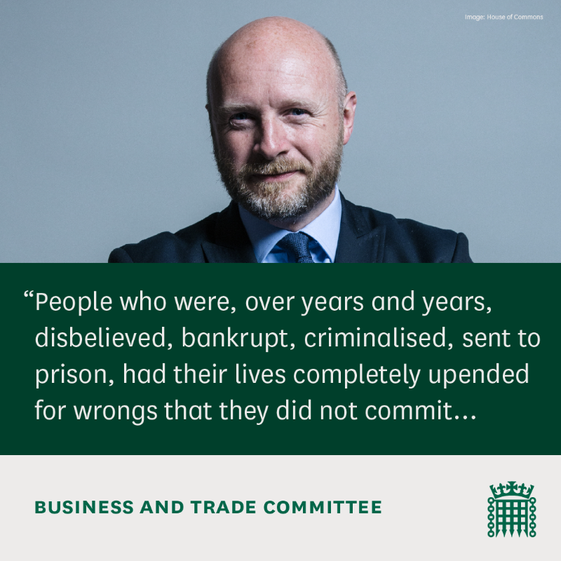 CommonsBTC's tweet photo. We're calling on the Government to rethink its response to our report on the road to achieving justice and redress for victims of the Post Office Horizon IT scandal.
We're asking @biztradegovuk to reconsider and resubmit its response.
Learn more ๐