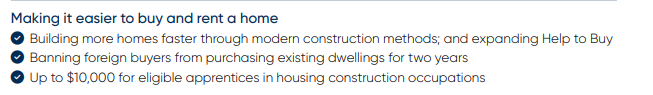 idk man, the quality of builds is really bad and you're saying you'll make them faster? 

also foreigners buying existing dwellings is nothing but a headline vote