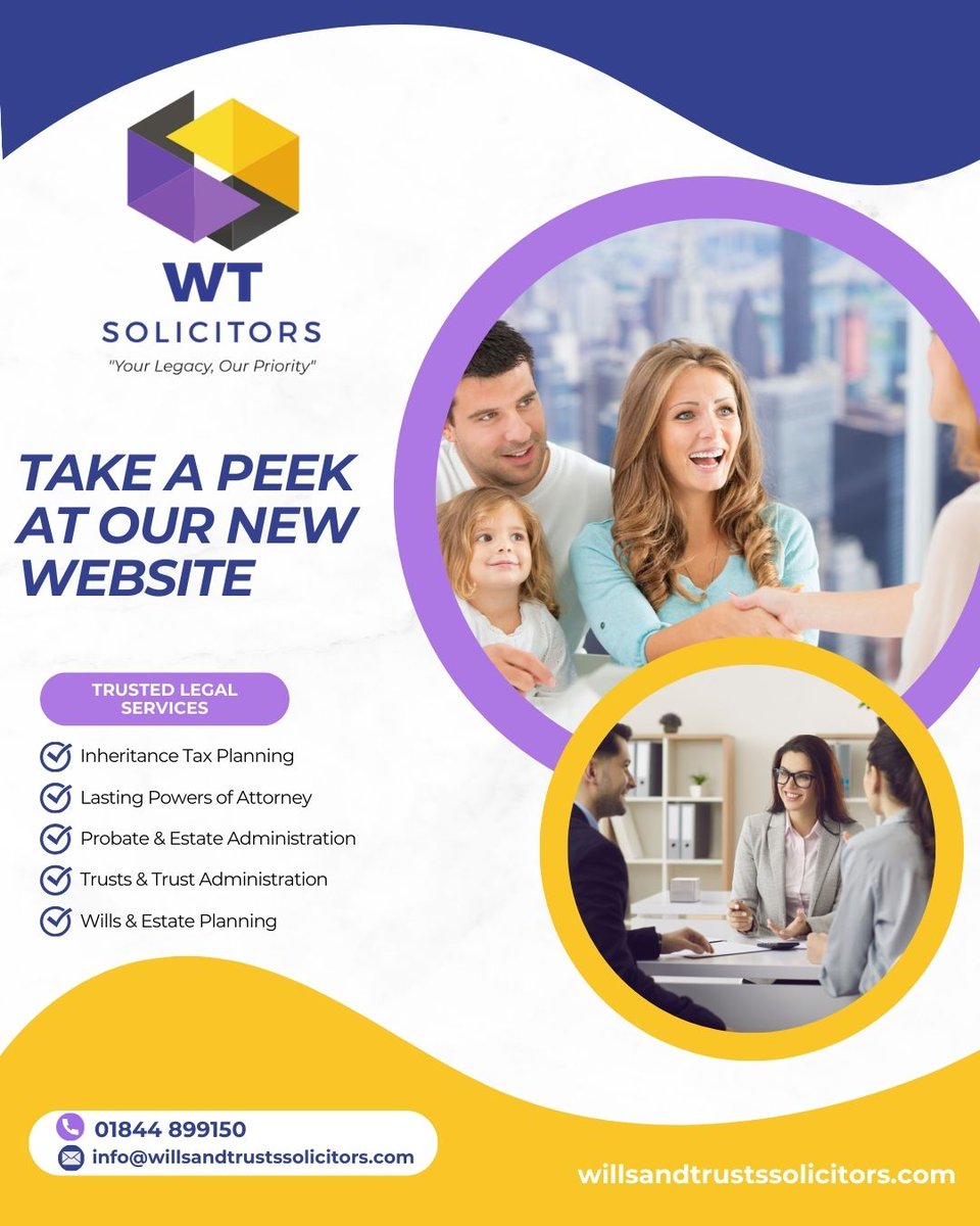 wtsolicitorsuk's tweet photo. We've launched our new website why not take a peek https://t.co/5P0wo9FyBg #solicitors #wills #trusts #probate #LPAs #inheritancetaxplanning https://t.co/AcYquHcoRz