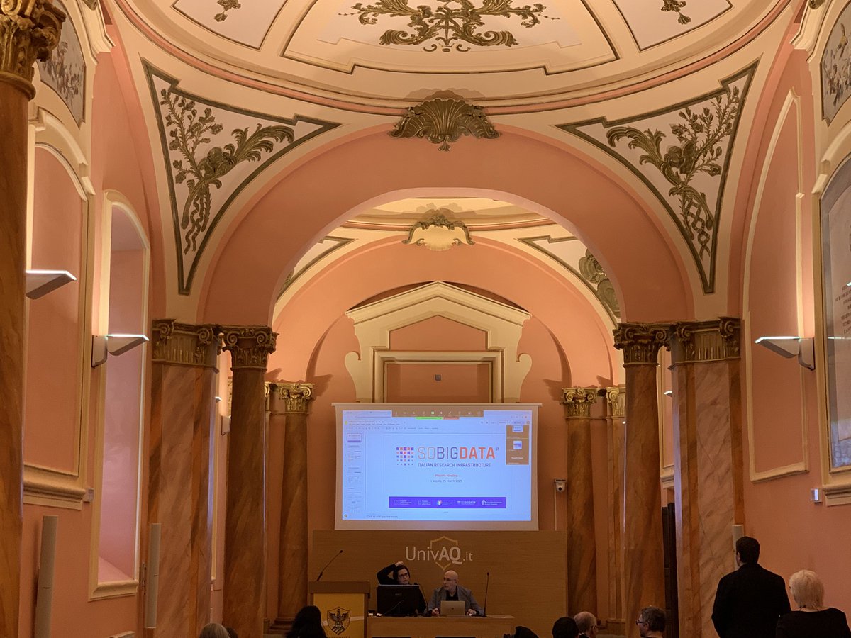 d4science's tweet image. 🎉 Kicking off the @sobigdataIT Plenary 2025 in L’Aquila!
A full day of collaboration, knowledge sharing & strategic vision for the SoBigData Research Infrastructure.
Proud to support @SoBigData with #D4Science’s federated e-Infrastructure 💡🌍
#OpenScience #AI #Openscience