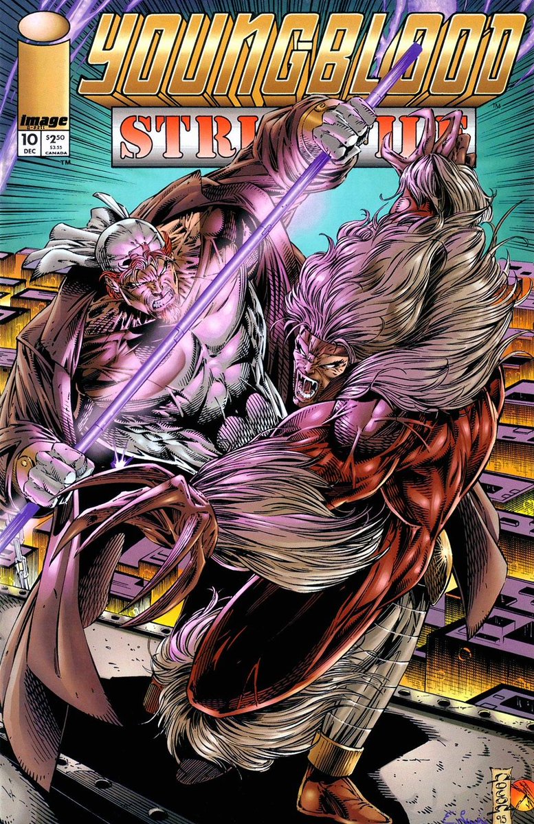 RobMessick's tweet photo. Youngblood Strikefile 10, KnightSabre vs WarWolf!  Art by Cedric Nocon and Danny Miki

@robertliefeld #Youngblood @CANOCRON @DannyMiki_  @YoungbloodStrikefile @ImageComics #KnightSabre #WarWolf https://t.co/HFqzjRlC62