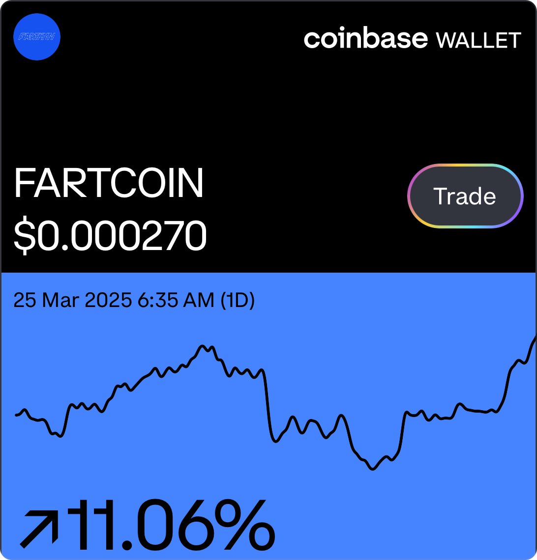 My lung ANd heart surgery complications are beginning to fuck off. It’s about time. I’ve missed my frens. GM! Celebrating by buying this new token I just saw browsing. Don’t know the market cap, dev team, not sure about any sort of functionality. Solid. To wallet.coinbase.com/links/WFGyXvoL…