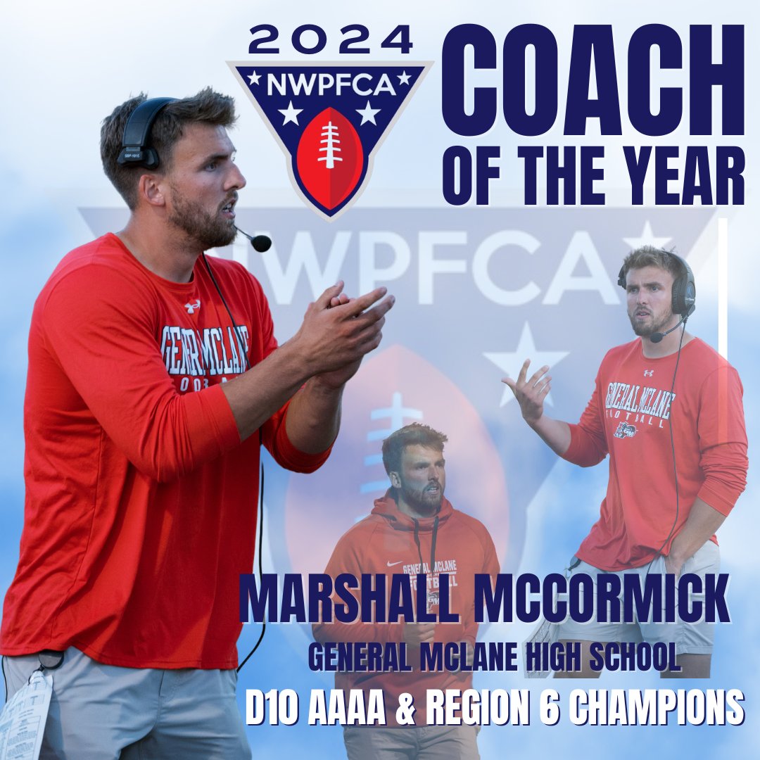 NWPFCA (@nwpfca) on Twitter photo Congratulations to Marshall McCormick of General McLane High School. Marshall was awarded this year‘s NWPFCA’s Coach Of The Year. <a href="/CoachMcCormick_/">Coach McCormick</a> <a href="/GenMclaneSports/">GM Athletic Dept.</a> Congratulations to Marshall McCormick of General McLane High School. Marshall was awarded this year‘s NWPFCA’s Coach Of The Year. <a href="/CoachMcCormick_/">Coach McCormick</a> <a href="/GenMclaneSports/">GM Athletic Dept.</a>