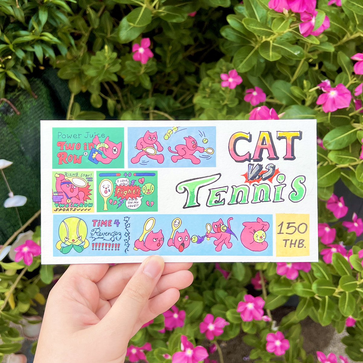 เทปลายใหม่ Cat VS. Tennis !! 
จะมีขายที่งานหนังสือโซนโต๊ะก็คือโต๊ะวันที่ 27 มีนา - 7 เมษา และงาน Frank! Slow Jam ที่ Galieoasis ราชเทวีวันที่ 4-6 เมษา
💙🎾👟