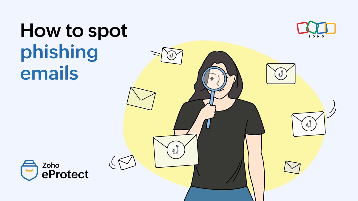 ZohoeProtect's tweet image. Not all emails are what they seem to be! Phishing emails are getting sneakier by the day. Learn to spot the red flags and stay one step ahead of the hackers.
Read on to identify phishing emails and steer clear of these threats👉zurl.co/cvXNA
#emailsecurity #phishing