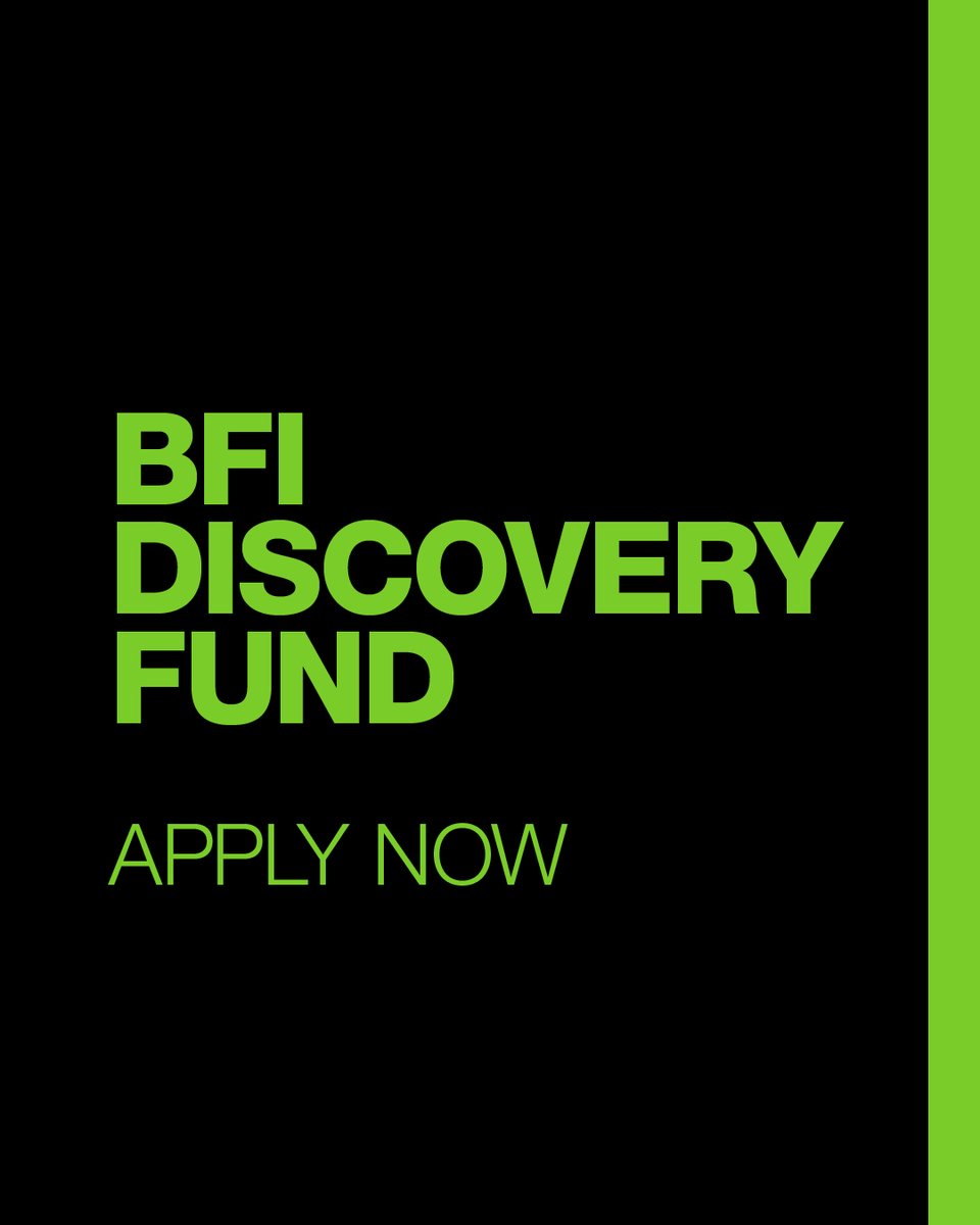 Applications for the BFI Discovery Fund are now open, seeking original live action or animated debut features. Submit your fully developed project and finance plan by Tue 6 May at 5pm GMT theb.fi/4iZgoN8

#NationalLottery funded
