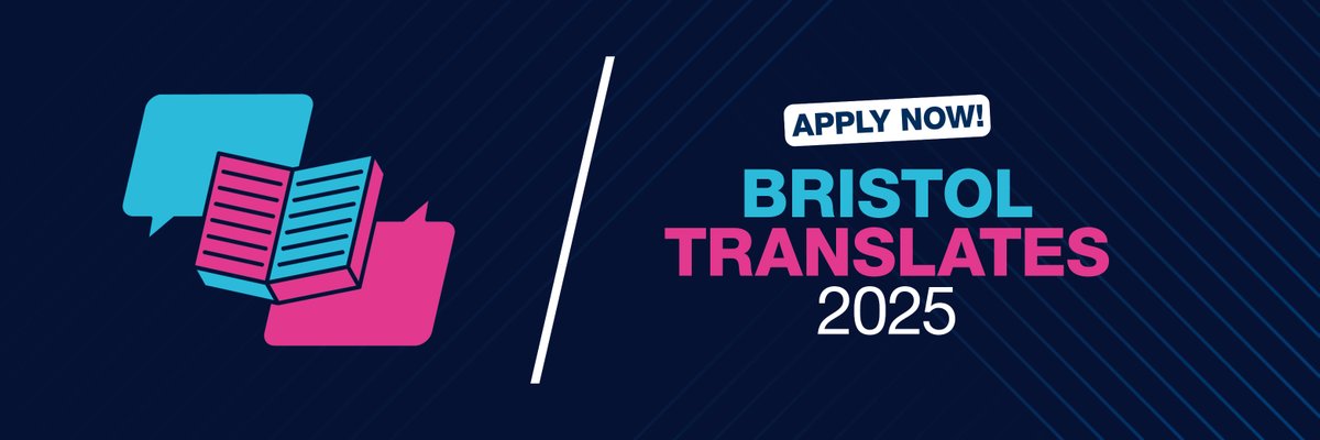 7 days until our early-bird discount deadline! Share with friends, colleagues and students to make sure they don't miss out on what is set to be a fantastic week at Bristol Translates 2025. Search 'Bristol Translates' to find our application form.