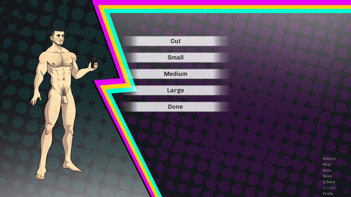 Just a reminder: my game has an itch.io page you can follow - neptune017.itch.io/peppermint-aca…
Also a random screenshot of the penis customization options