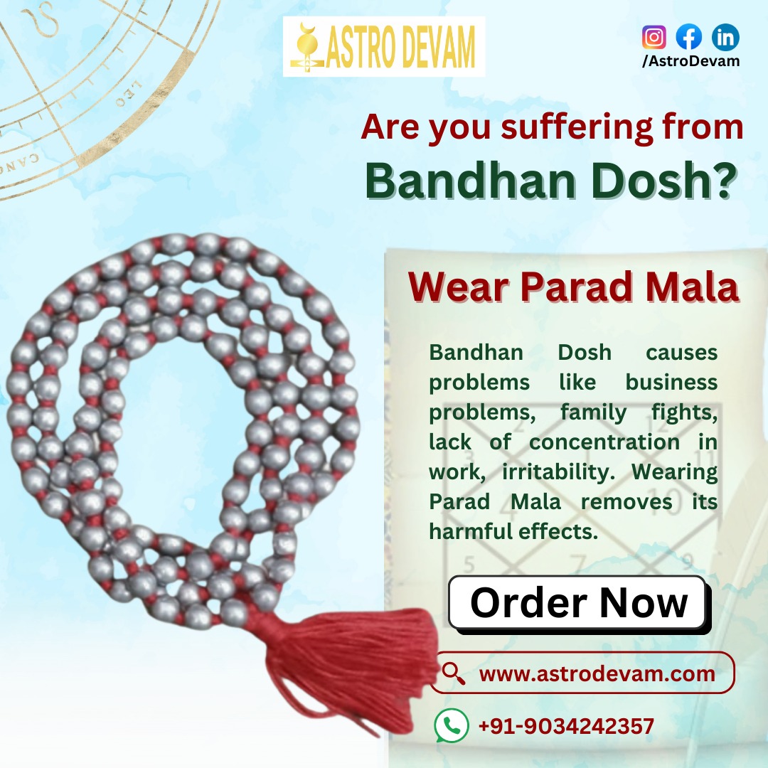 AstroDevam's tweet photo. If you are suffering from Bandhan Dosha then wear Parad Mala and get freedom.
Parad Mala: https://t.co/O8sT1Kwxfn
Give us a Call Today: 090342 42357
#AstroDevam #bandhandosh #ParadMala #rosaries #paradrosary #astrology #astrologytips #familyproblems #businessproblem #बंधनदोष https://t.co/kLFM8pjnsf