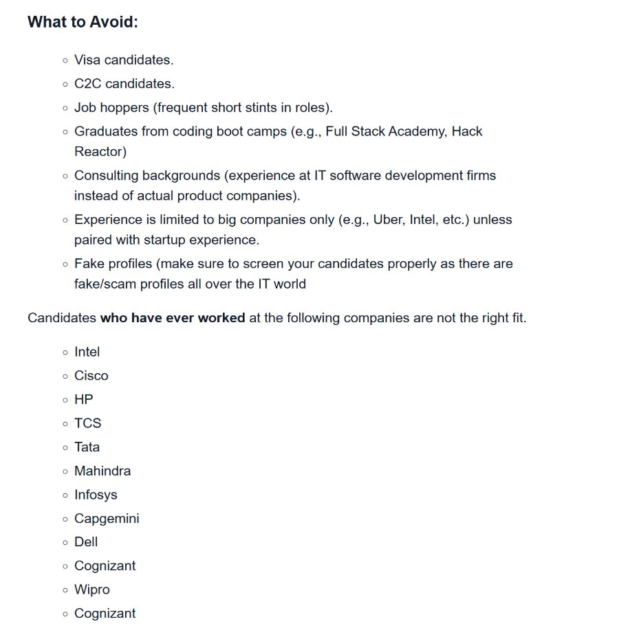 Doing full-stack interviews right now and came across this on Reddit. Cognizant made the list twice—ouch!