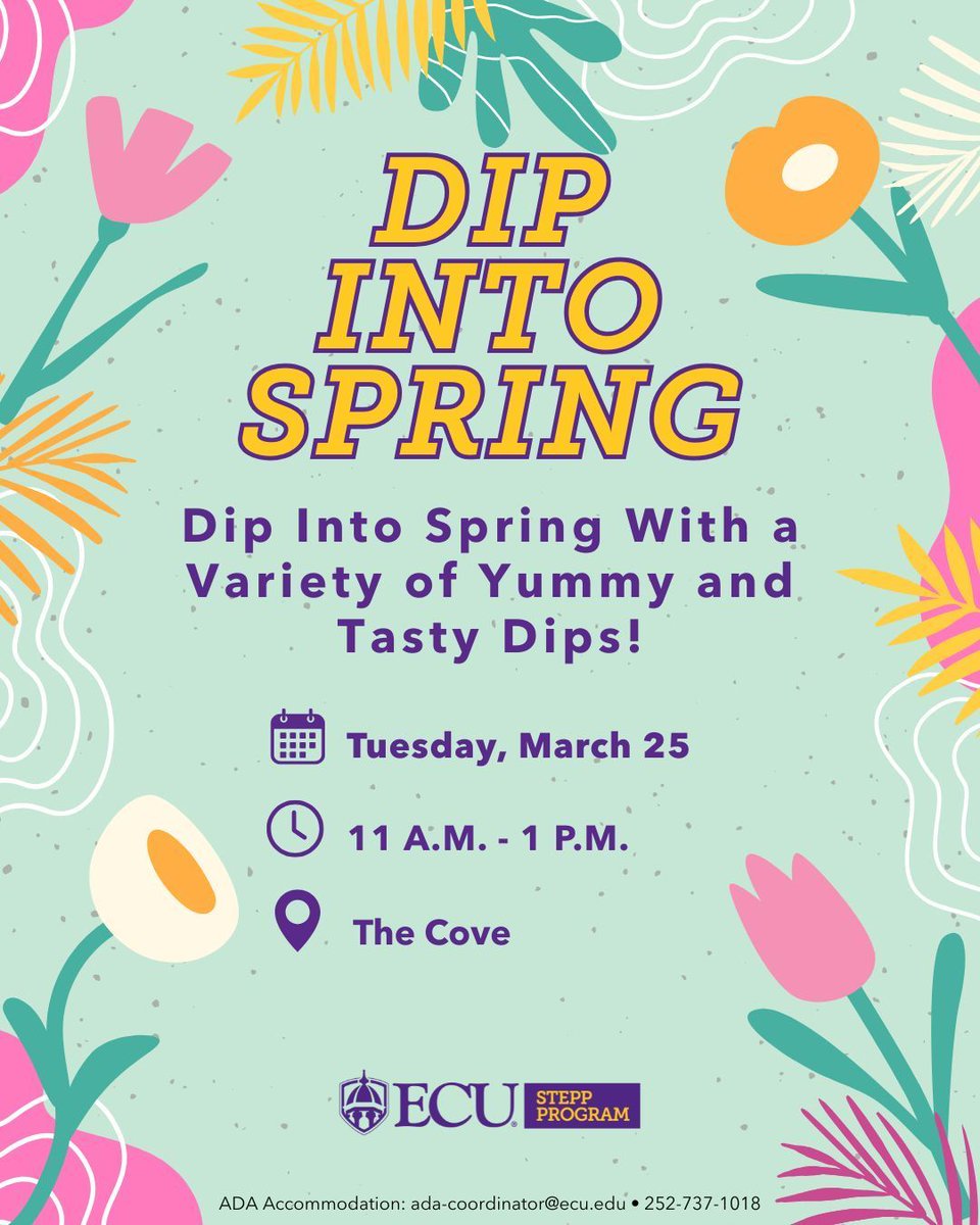 Join us today from 11 a.m. - 1 p.m., as we Dip Into Spring! 🌼