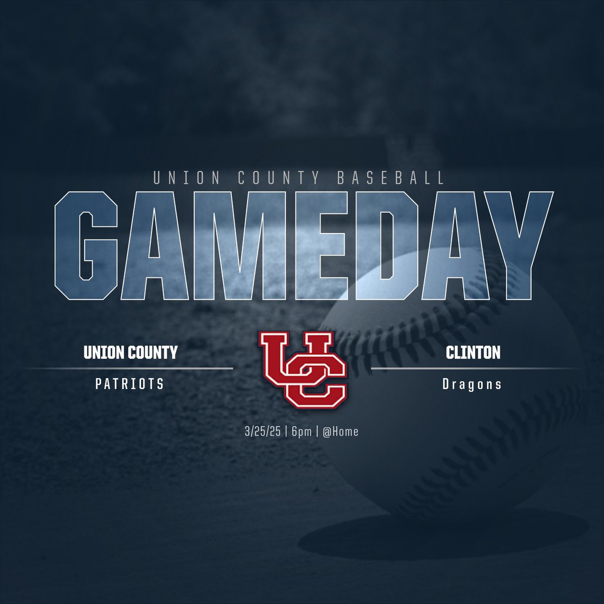 Union County Patriots Baseball (@unioncountybase) on Twitter photo 🚨 GAMEDAY 🚨 
Game two this evening with Clinton. 🚨 GAMEDAY 🚨 
Game two this evening with Clinton.
