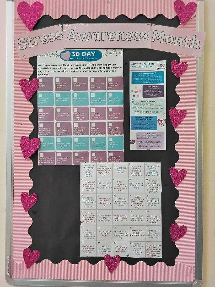 🩷April is Stress Awareness Month🩷
At Merrydale, we have joined the #LeadWithLove campaign to practice Acts of Love and Supporting Self-Love. <a href="/Discoverytrust/">Discovery Trust</a>