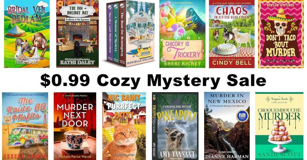 Looking for your next #Cozymystery? Here's a great selection from your favorite authors, all bargain-priced at $0.99 in US, plus a chance to win a Kindle Fire. #MysteryforYou March 24 - March 30 fairfieldpublishing.com/cozy-mystery-s…