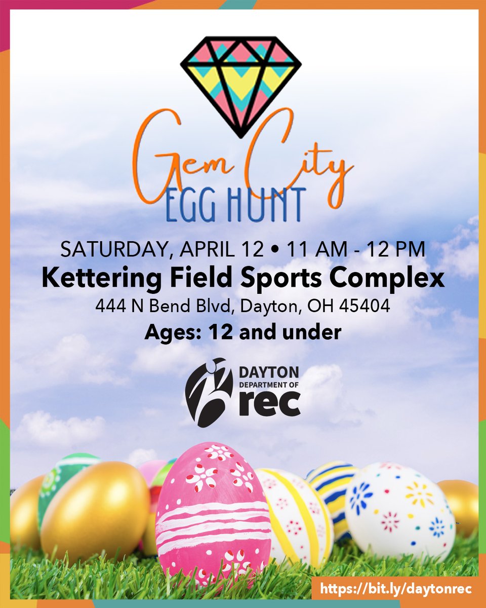 🌸🥚🐰 Gem City Egg Hunt 2025! 
April 12, 2025 11a-12p (12 and under)