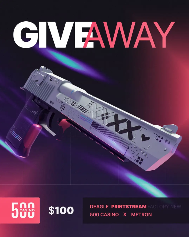 🟩$100 Deagle Printstream Givewaway🟩

👉To enter: 
✅follow me &amp; <a href="/CSGO500/">CSGO500</a> &amp; <a href="/500Casino/">500 Casino</a> 
✅RT + Like
✅tag your friends below

📅ends in 7 days