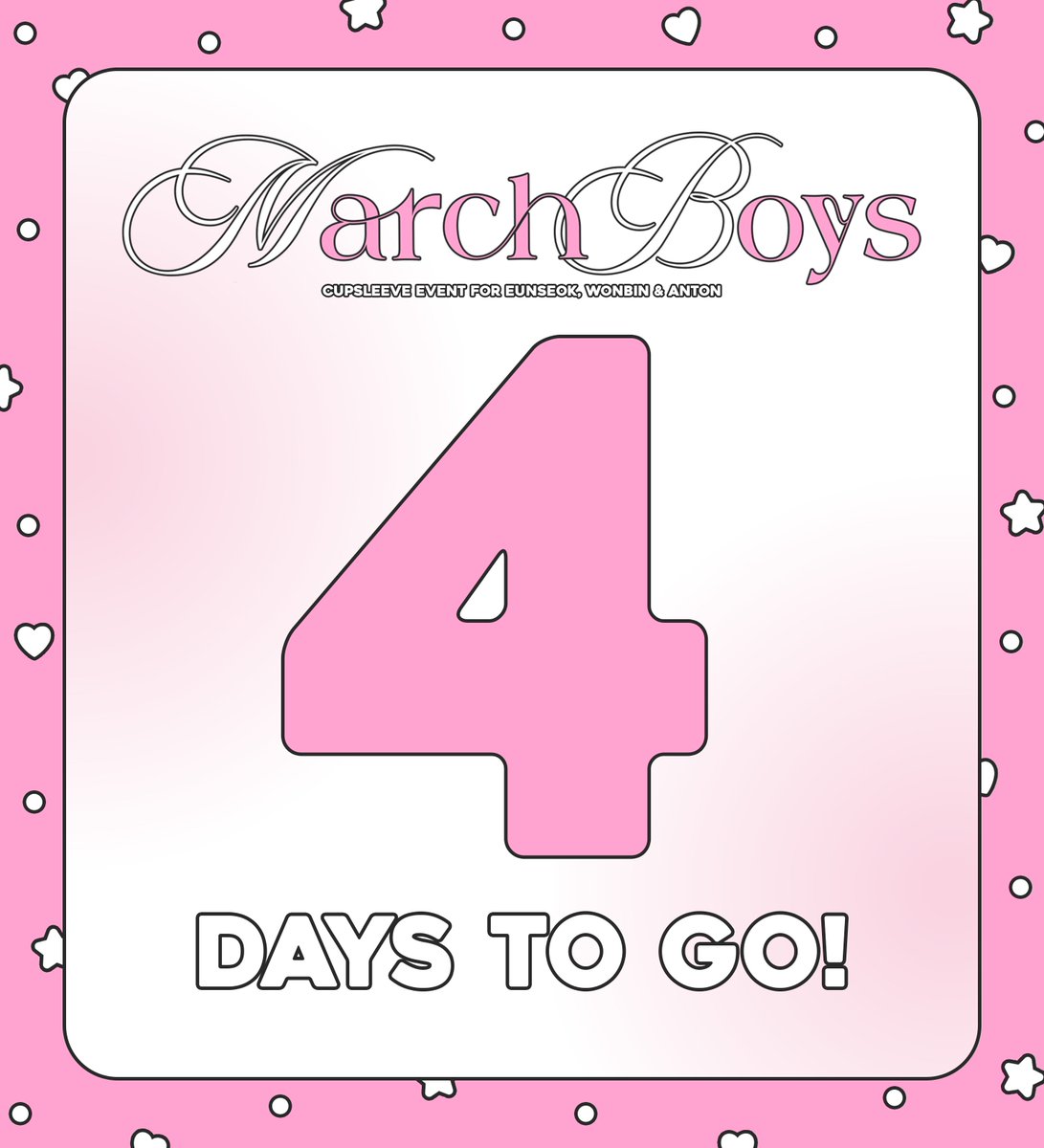 STONESEOKPH's tweet photo. 4 days to go โ the celebration for the March Boyz is not over yet! Just drop by and youโll get free kits by buying any 22oz beverage only!
#EUNSEOK #RIIZE #๋ผ์ด์ฆ #์์ #ใฆใณใฝใฏ #03MBDAY https://t.co/jOOK1mZVq8
