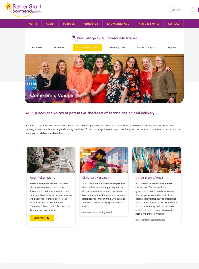 A Better Start Southend (@abssouthend) on Twitter photo Find ABSS evaluation, reports, Community Voices and Stories of Impact vlogs featuring service users in our new Knowledge Hub: abetterstartsouthend.co.uk/research-knowl…
Learning resource packs in the Learning Zone are also available
#ABetterStartSouthend #ABSSStoriesofImpact
<a href="/CityFamilyCIC/">City Family</a> Find ABSS evaluation, reports, Community Voices and Stories of Impact vlogs featuring service users in our new Knowledge Hub: abetterstartsouthend.co.uk/research-knowl…
Learning resource packs in the Learning Zone are also available
#ABetterStartSouthend #ABSSStoriesofImpact
<a href="/CityFamilyCIC/">City Family</a>