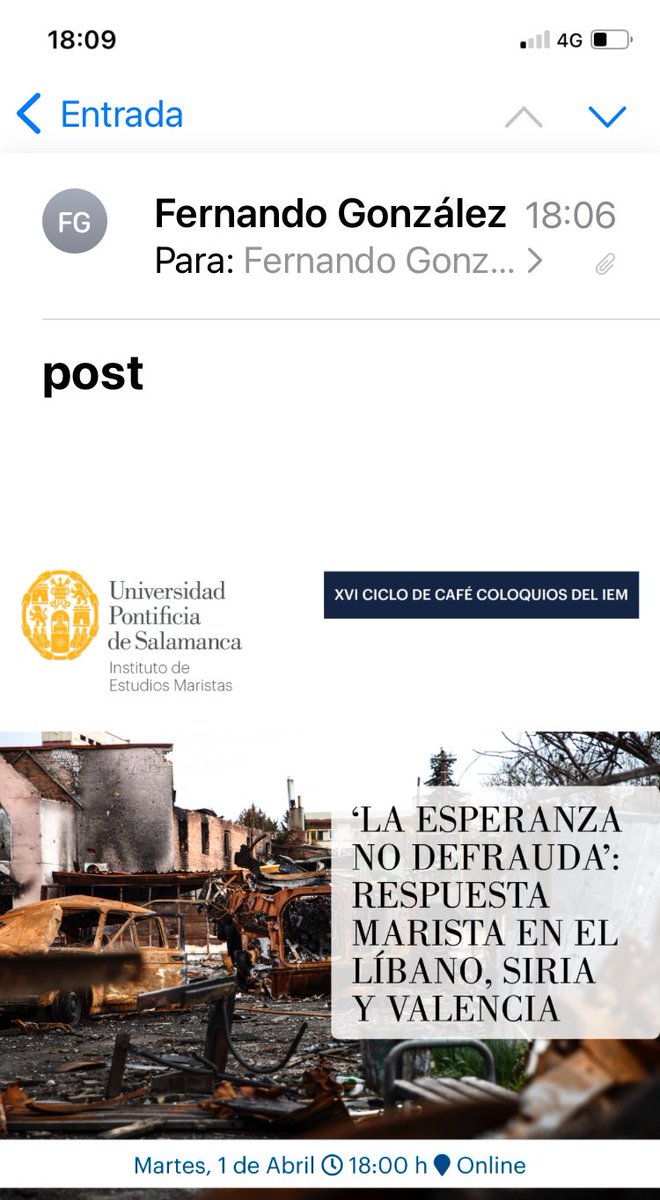IEM (@iem_upsa) on Twitter photo Sabias que los #Maristas están en El Líbano o en Siria? Y que han sufrido en alguno de sus centros de Valencia los efectos de la Dana? Cómo viven la Esperanza? En este #CaféColoquio_XVI sus testimonios. Acceso por QR <a href="/IEM_UPSA/">IEM</a> <a href="/upsa/">UPSA</a> <a href="/MaristasMedit/">MaristasMediterranea</a> <a href="/maristascompost/">Maristas Compostela</a> <a href="/maristsmre/">Marist Region of Europe</a> Sabias que los #Maristas están en El Líbano o en Siria? Y que han sufrido en alguno de sus centros de Valencia los efectos de la Dana? Cómo viven la Esperanza? En este #CaféColoquio_XVI sus testimonios. Acceso por QR <a href="/IEM_UPSA/">IEM</a> <a href="/upsa/">UPSA</a> <a href="/MaristasMedit/">MaristasMediterranea</a> <a href="/maristascompost/">Maristas Compostela</a> <a href="/maristsmre/">Marist Region of Europe</a>