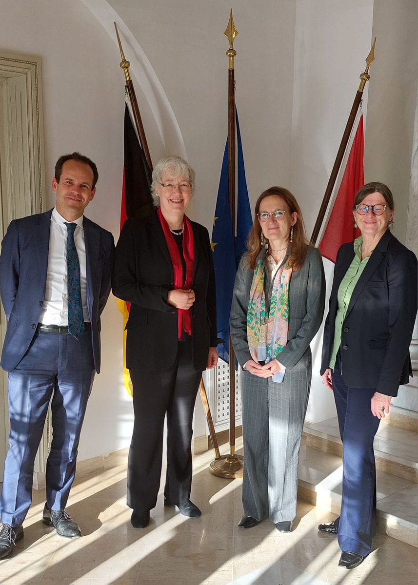L'ambassadrice Elisabeth Wolbers se réjouit de la visite et de l'échange fructueux avec son homologue Anne Gueguen. Vive l'amitié tuniso-franco-allemande! 🇹🇳🤝🇫🇷🤝🇩🇪 <a href="/anngueguen/">Anne Guéguen</a>