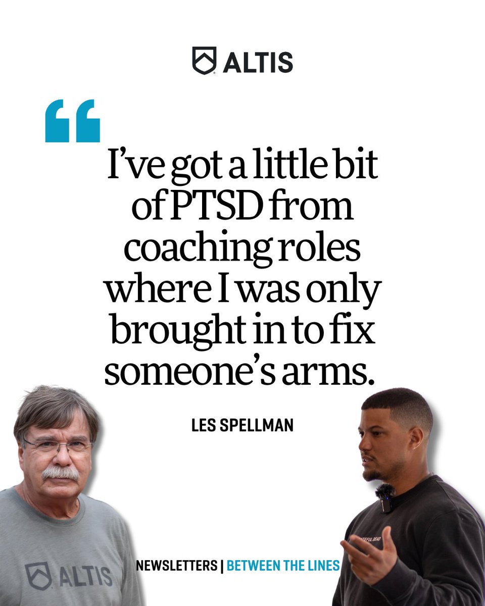 ALTIS (@altis) on Twitter photo ๐ซ If youโve ever felt boxed in by a job title, undervalued in a team setting, or frustrated by being treated like a technician instead of a coachโyouโll feel this.
In this weekโs Between the Lines, @pfaffscc reflects on Lesโ journey. 
๐ Read in full: loom.ly/LxSftAU ๐ซ If youโve ever felt boxed in by a job title, undervalued in a team setting, or frustrated by being treated like a technician instead of a coachโyouโll feel this.
In this weekโs Between the Lines, @pfaffscc reflects on Lesโ journey. 
๐ Read in full: loom.ly/LxSftAU