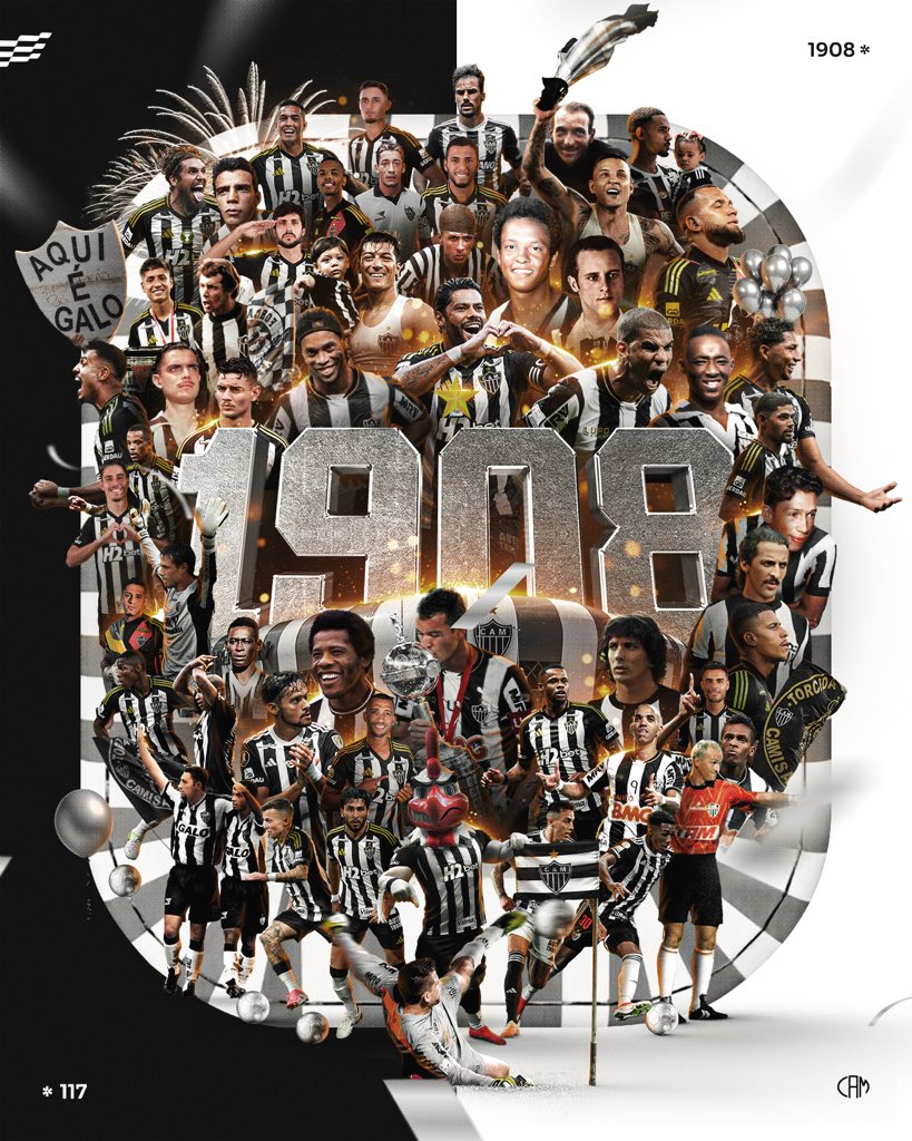 117 anos de uma paixão em preto e branco! 🏴🏳️ 

#Galo117Anos 🐓