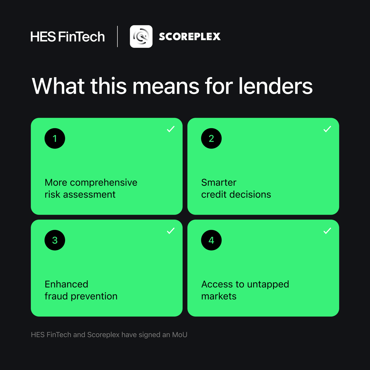 Alternative data changes lending the way AI has impacted other domains. 

Traditional credit scoring often overlooks millions who lack formal financial histories. Together with Scoreplex, we give lenders the opportunity to change that. 🤝
