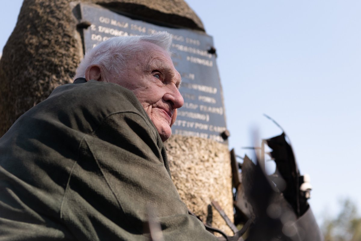 WWII veteran Lester Schrenk returned to a former POW camp site in Poland, 80 years after he was held there. Nature has reclaimed the area, which he described as unrecognizable, yet unforgettable. More: bit.ly/4c0MlT5