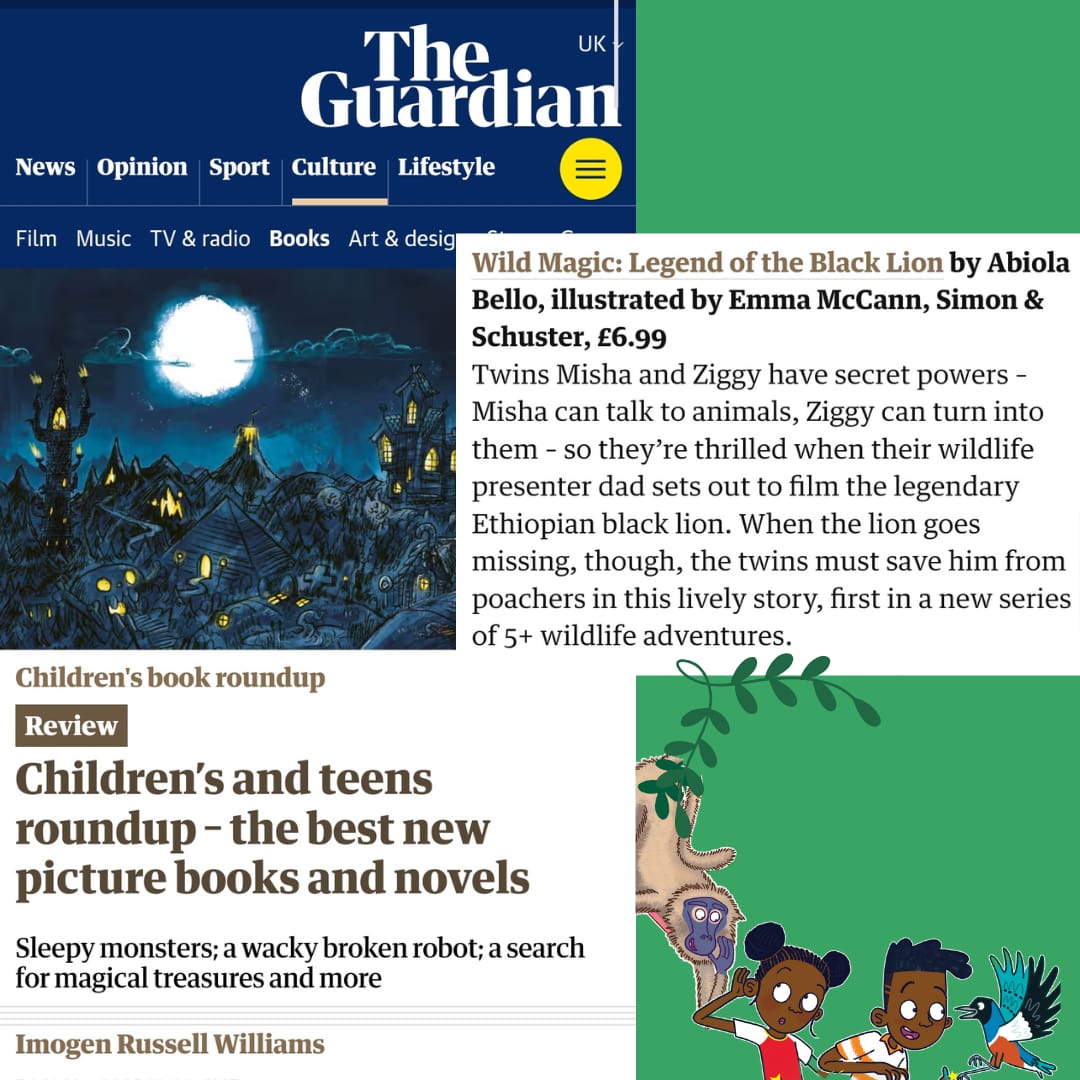 ABelloWrites's tweet image. Massive thank you to The Guardian for picking Wild Magic as one of the best new children's books 🎉 @cooliobeanz
@simonkids_UK

#WildMagic