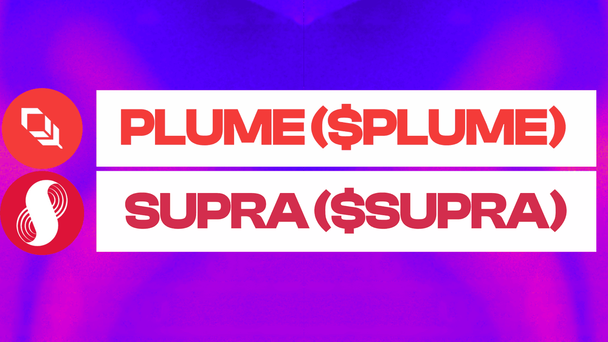 DePIN_RWA_AI's tweet photo. My latest video about two RWA projects is live!  
Learn about $PLUME (RWA ecosystem) and $SUPRA (Layer 1, Oracle, MultiVM).  
https://t.co/BWbx0Wwy99 https://t.co/2Py7sVjmND