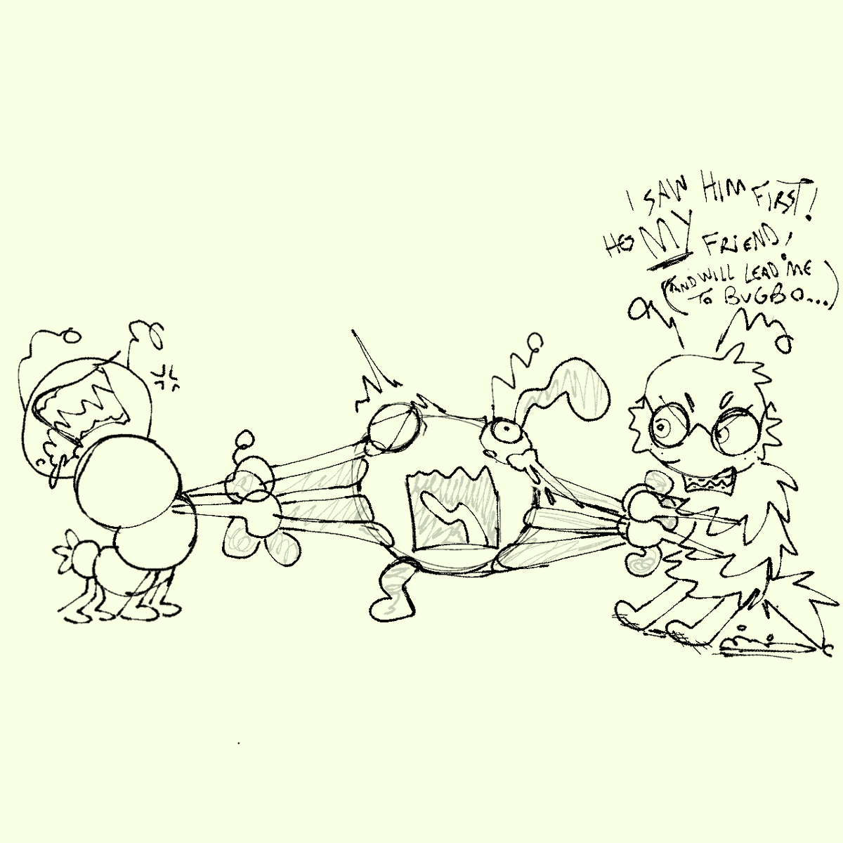 JarolToons's tweet photo. Grrrrr they're sacaré!!!
Bugbo fans come to me...

#bugbo #bugbooc #bugboocs #doodle #silly #bugbogerbo #gerbo https://t.co/fAJhyBkwtb