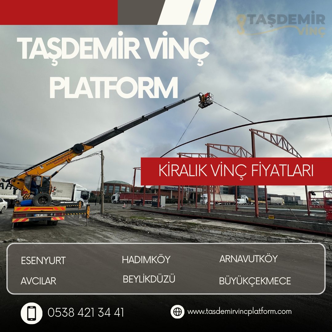Taşdemir Vinç 7/24 tüm ihtiyaçlarınıza en hızlı çözümü sunmaktadır.

0538 421 34 41

tasdemirvincplatform.com/kiralik-vinc-f…

#vinç #vinc #sepetlivinc #sepetlivinç #esenyurtsepetlivinc #beylikdüzüsepetlivinc #kiralıksepetlivinc #avcılarsepetlivinc #kiralıksepetlivinc #hadimköysepetlivinc