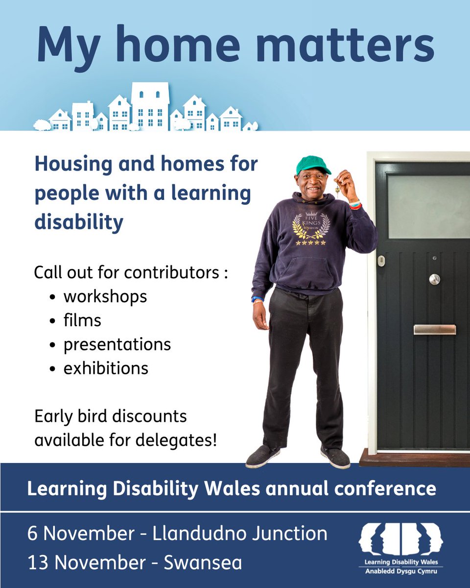 This year, our Annual Conference will be about housing, homes and where people live.

Thursday 6 November - Conwy Business Centre, Llandudno Junction.

Thursday 13 November - Village Hotel, Swansea.

ldw.org.uk/event/my-home-…

1/2