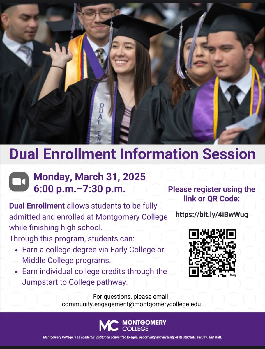 MC Engagement (@mcengage) on Twitter photo Join our Dual Enrollment program information session on 3/31 <a href="/montgomerycoll/">Montgomery College</a> Inscríbase en nuestra charla informativa sobre el programa de Dual Enrollment <a href="/MCPS/">MCPS</a> <a href="/MCPSEspanol/">MCPS en Español</a> <a href="/MCPL_Libraries/">Montgomery County Public Libraries (MD)</a> Join our Dual Enrollment program information session on 3/31 <a href="/montgomerycoll/">Montgomery College</a> Inscríbase en nuestra charla informativa sobre el programa de Dual Enrollment <a href="/MCPS/">MCPS</a> <a href="/MCPSEspanol/">MCPS en Español</a> <a href="/MCPL_Libraries/">Montgomery County Public Libraries (MD)</a>