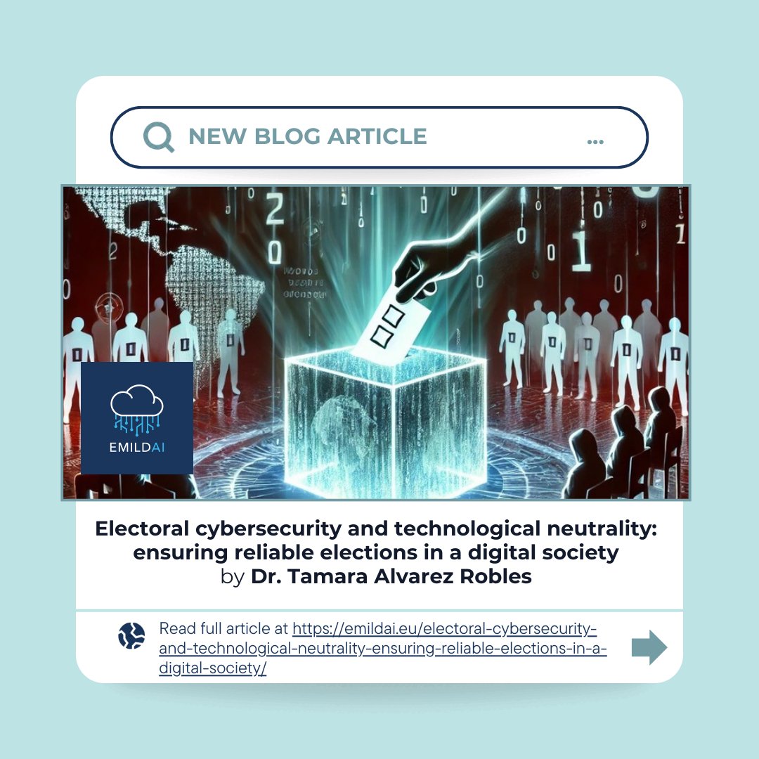 In an increasingly digital world, how can we ensure fair and secure elections? Our latest blog explores the challenges of electoral cybersecurity and the importance of technological neutrality in safeguarding democracy.

📖 Read the full article here: emildai.eu/electoral-cybe…