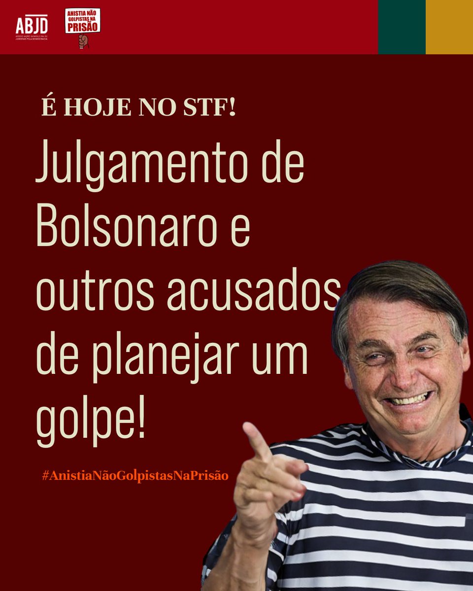 abjdbr's tweet photo. 💪 A ABJD, seguindo a vocação de intransigente defesa pela democracia, seguirá zelando para que respeito a devida forma, a ampla defesa e que possa produzir decisão sólida e segura para que a democracia no Brasil siga inabalável.
#AnistiaNãoGolpistasNaPrisão https://t.co/Pd0lnsdiMw