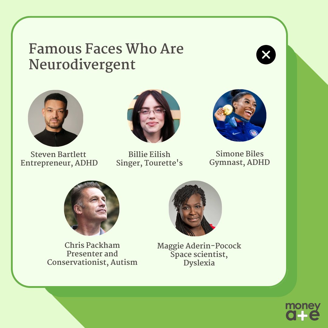 moneyaande's tweet photo. Let’s make celebrating and holding space for neurodivergence the new norm! 💚💡🧠 https://t.co/gjH5DCKxPA