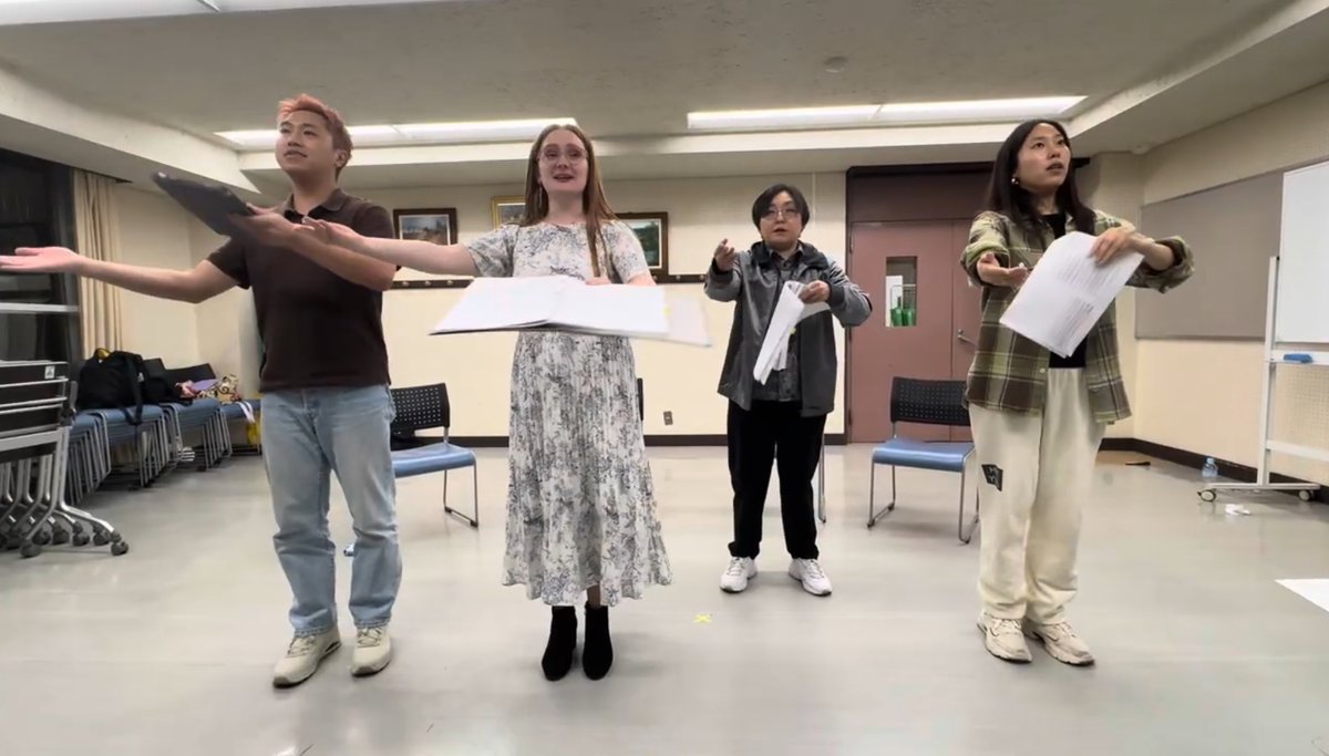 CreativeArtsTYO's tweet photo. 先週末は10ミニッツ・ミュージカル作品の一つ、「Welcome to Ridgington」の初稽古！この作品はvol.1でも上演しましたが、今回は新メンバーが加わり、前回とは違う演出家が指揮します。

こんな解釈があるのか！という驚きと新鮮さ！初めての方も2回目の方も楽しんでいただけます。どうぞお楽しみに！ https://t.co/pd6u7slk7g