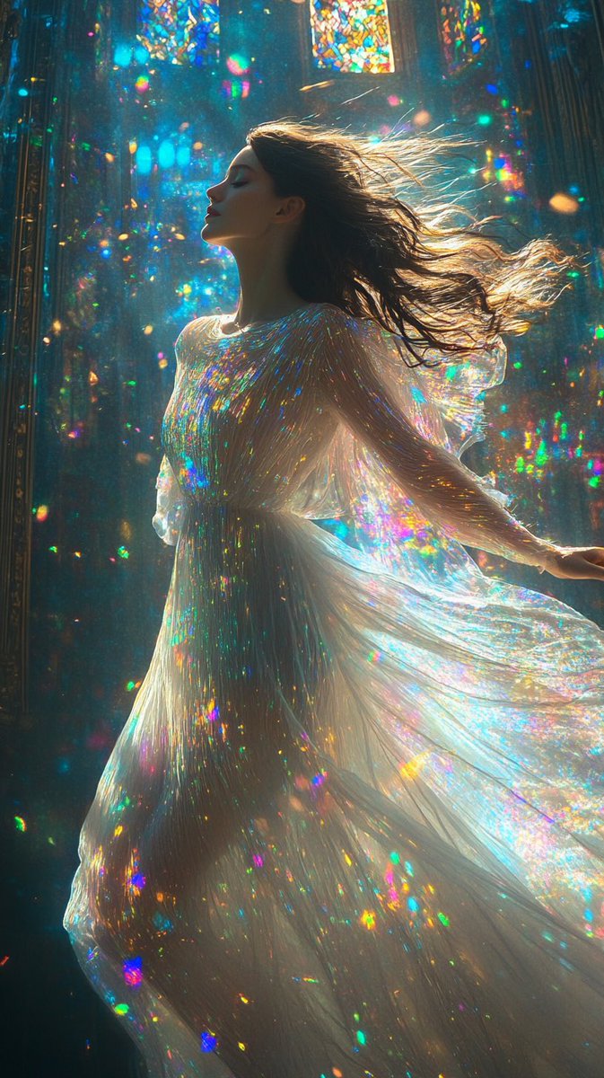 &gt;Luminous Ether&lt;

Its essence dances among reflections of light, like a whisper of the universe that illuminates eternity

Good afternoon, Masters! 💫 
#aiart #aiartcommunity #aiartawareness