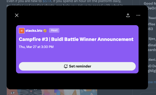 ileanamalacrino's tweet photo. REMINDER ON 👑
Join us this Thursday at 11:30 AM EST to meet the winners, hear from the judges, and get the inside scoop on upcoming accelerator and builder programs.
Most importantly, be there as we crown the Battle champion! https://t.co/MkYkmqByw5