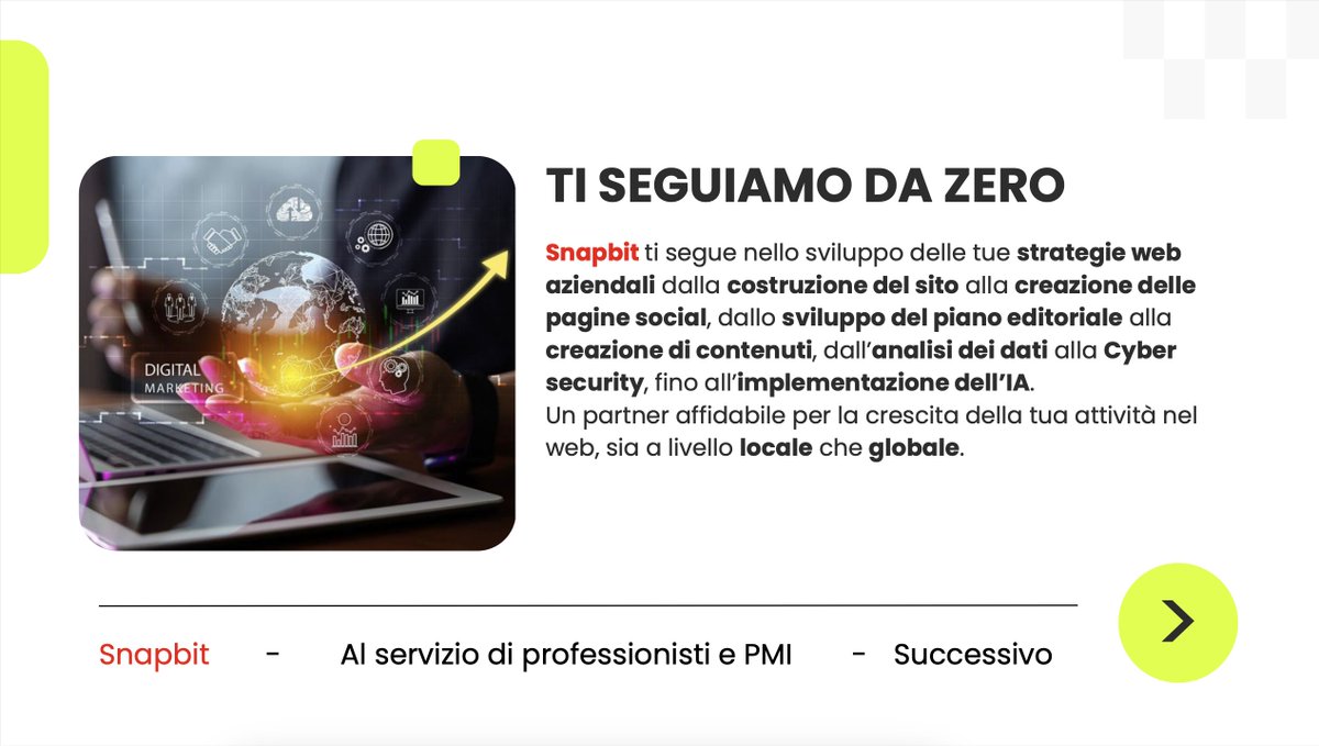 Non sai da dove iniziare? 
Ecco, noi si. 
Mettiti in contato per avere uno scambio di idee.
Non ci crederai, ma è GRATIS!