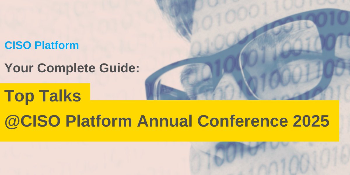 The Master Guide from the CISO Platform Top 100 Awards &amp; Annual Conference 2025 is now available. This guide provides a deep dive into the latest cybersecurity strategies and trends:

Access the Master Guide now -&gt; event.cisoplatform.com/topsecuritytal…