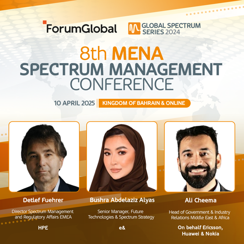 Global_Spectrum's tweet photo. The 8th #MENASpectrum is almost here!

Session 3: 'Where next for the 6GHz Band?' features experts from @NERA_Economics, @NTRAEGYPT, @Broadcom, @HPE, @eAndUAE, &amp; key mobile vendors.

📅 April 10, 2025
📍 Wyndham Grand Hotel Manama &amp; Online

Register now ⤵️