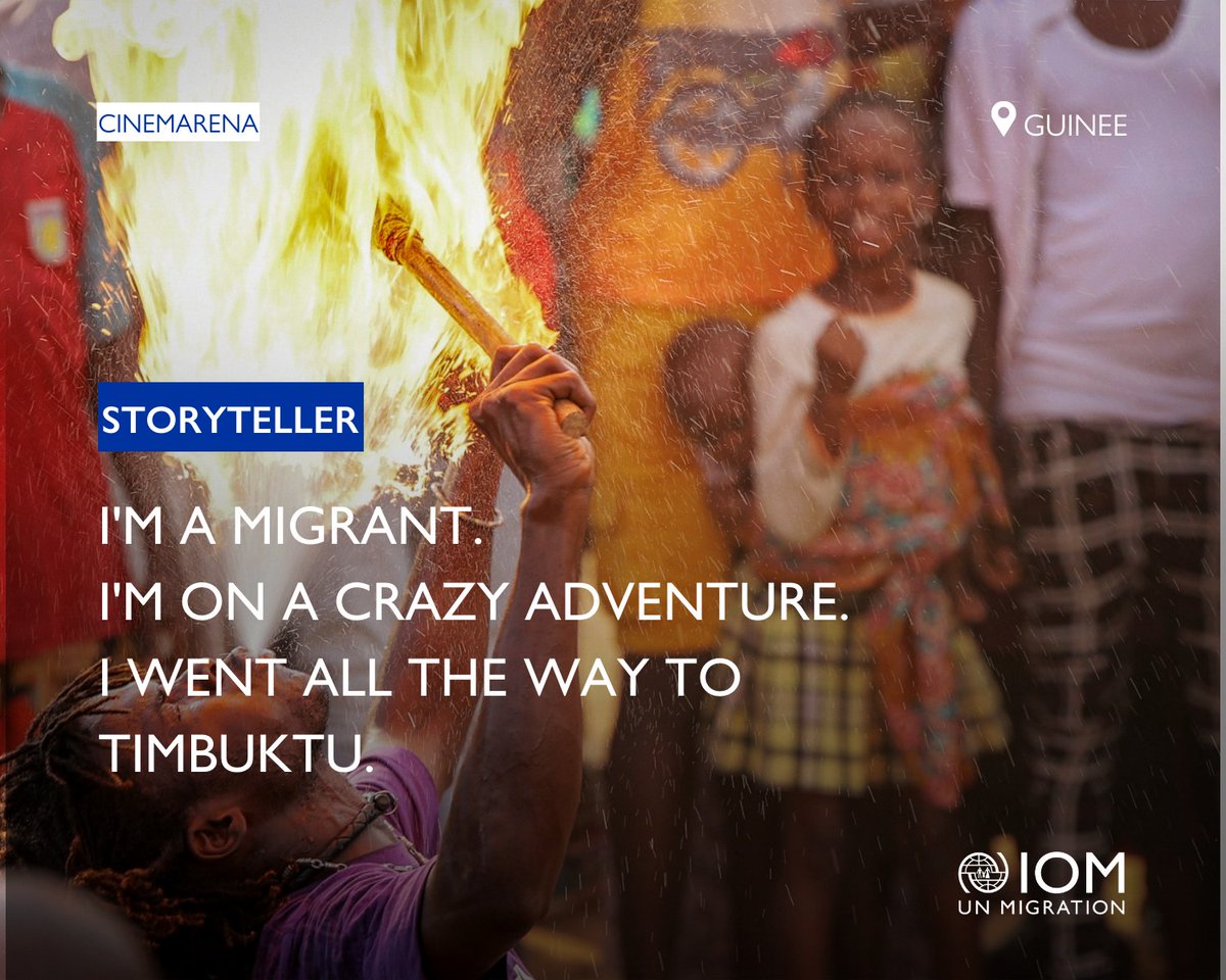 As part of the #CinemArena caravan organized by <a href="/UNmigration/">IOM - UN Migration 🇺🇳</a> in Guinea to raise awareness of irregular migration risks and promote youth entrepreneurship, Fodé captivated the audience with his exceptional talent.

Read the story: t.ly/xsetk

<a href="/OIMGuinee/">OIM Guinée</a> <a href="/ArenaCinem/">CinemArena</a>