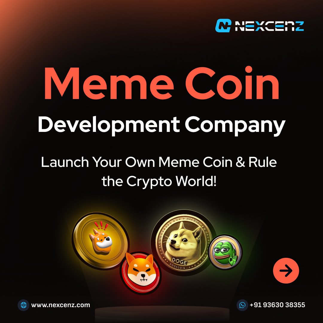nexcenz's tweet image. Turn your idea into the next viral #MEMECoin!Our #MemeCoinDevelopment Company provides end-to-end solutions,including smart contracts,tokenomics &amp;amp; marketing.Let’s build your #crypto success!

Explore-nexcenz.com/meme-coin-deve…

#memecoins #memecoin1000x #memecoin2025 #Web3 #nexcenz